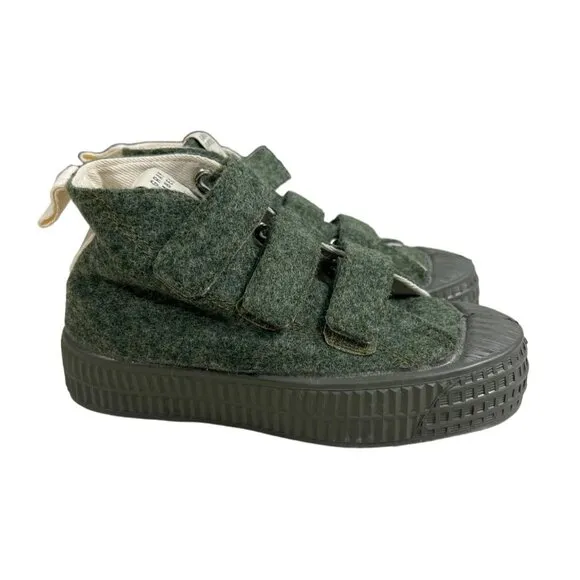 Gray Label x Novesta Toddler Boy's Green Detacheable Straps High Top Shoes Sz 18