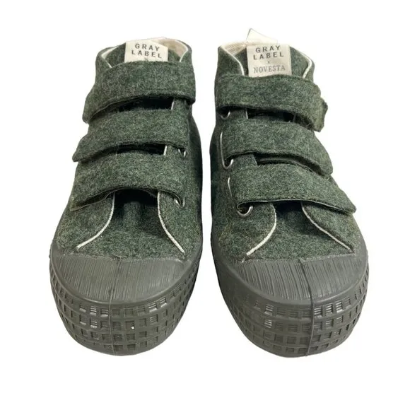 Gray Label x Novesta Toddler Boy's Green Detacheable Straps High Top Shoes Sz 18