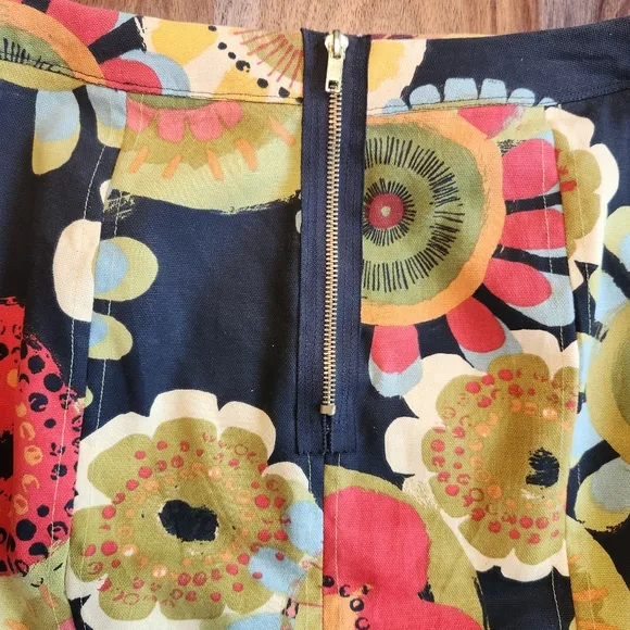 Handmade by me Floral Flower Skirt Size 6 Midi Mini Above Knee Pencil
