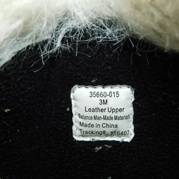 Hanna Anderson Suede Leather Fur Trimmed Boots Girls Size 3M Snow Winter Ski