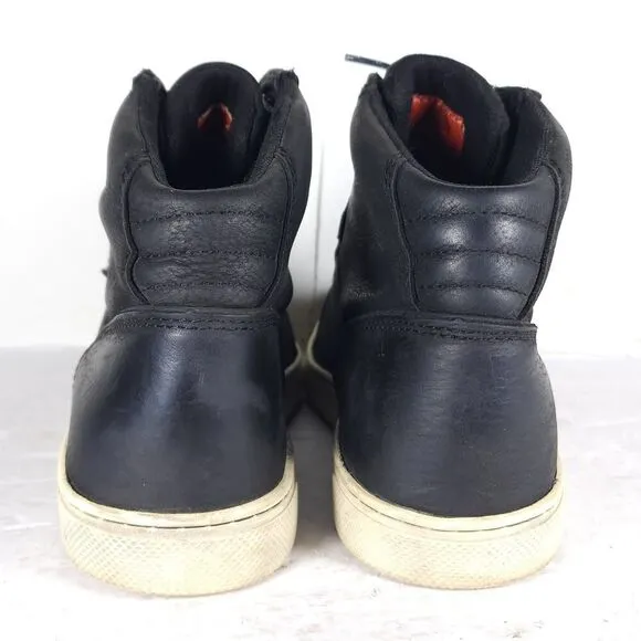 Harley Davidson Men's Midland US9M Black Leather Waterproof Laceup Ankle Boots