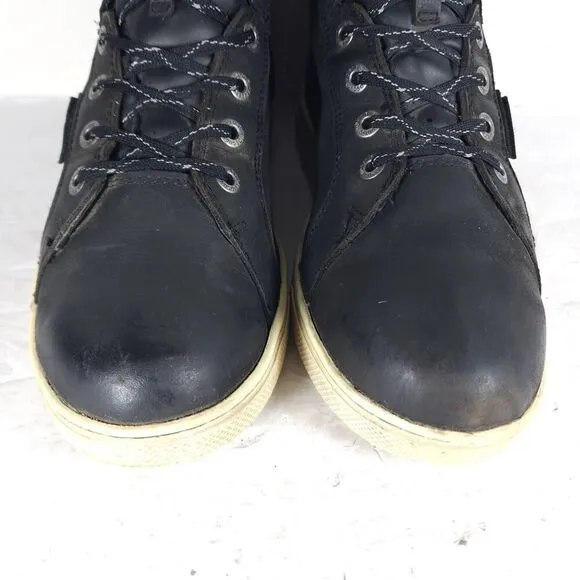 Harley Davidson Men's Midland US9M Black Leather Waterproof Laceup Ankle Boots