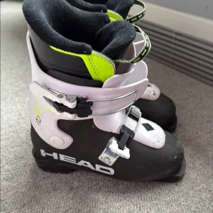 Head Black and White Ski Boots with Neon Accents