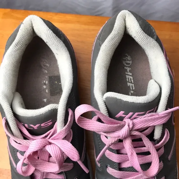 Heeled Pink and Grey Skate Shoes Size:6 Youth