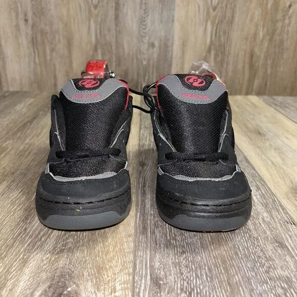 Heelys 7080 Junior Kids X2 Double Wheel Youth US Size 1 Black Red Skate Shoes