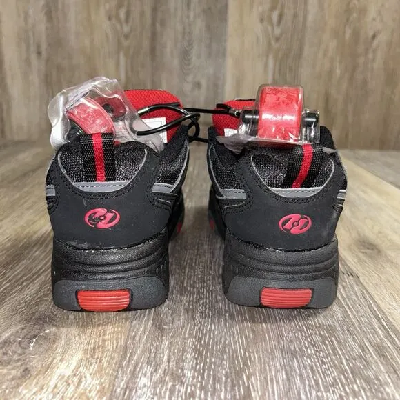 Heelys 7080 Junior Kids X2 Double Wheel Youth US Size 1 Black Red Skate Shoes