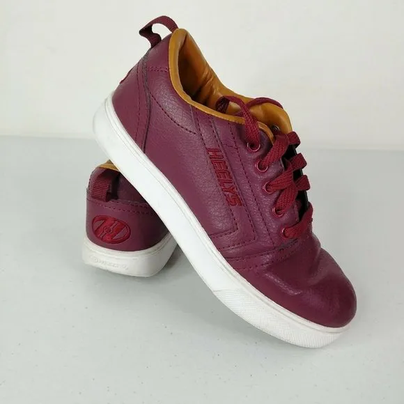HEELYS Big Kids Unisex Wheeled Skate Shoes Size Youth 3 Burgundy Color