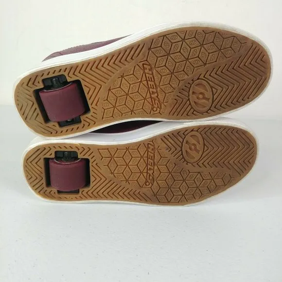 HEELYS Big Kids Unisex Wheeled Skate Shoes Size Youth 3 Burgundy Color
