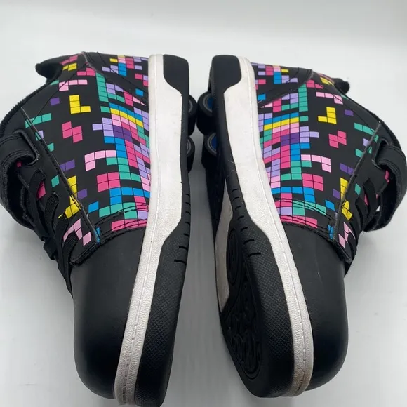 Heelys Black Multicolor Skate Shoes/ USA Size 6 Youth