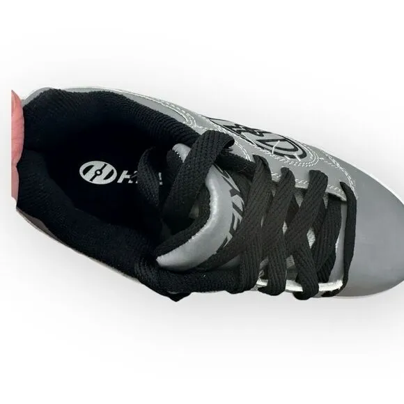 Heelys Kids Voyager Reflective Lace Up Skate Sneaker Shoes Gray Size 3 Youth