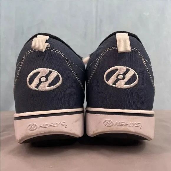 HEELYS Men 12 Blue Y2K Wheel Skate Shoes Navy Blue Mid Low Lace Up Clean EUC 12
