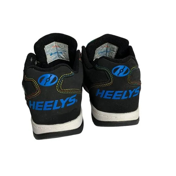 Heelys Propel 2.0 Wheeled Skate Shoes 4 Youth 5 Women Black Rainbow Foil 770844H