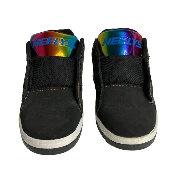 Heelys Propel 2.0 Wheeled Skate Shoes 4 Youth 5 Women Black Rainbow Foil 770844H