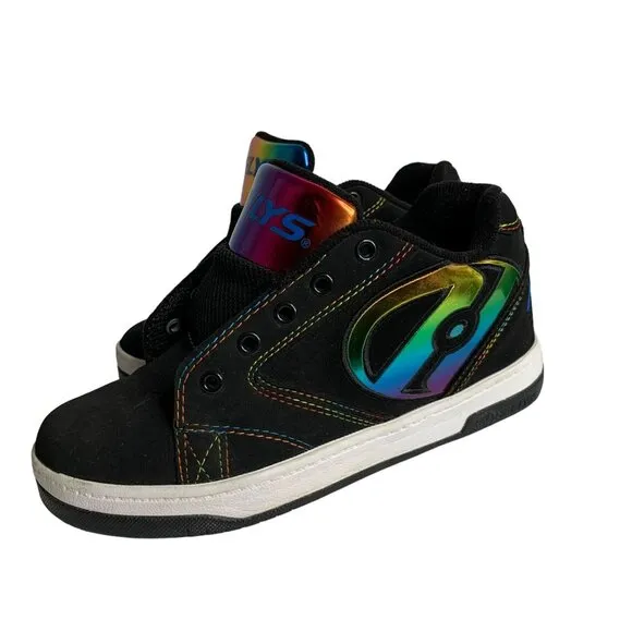 Heelys Propel 2.0 Wheeled Skate Shoes 4 Youth 5 Women Black Rainbow Foil 770844H