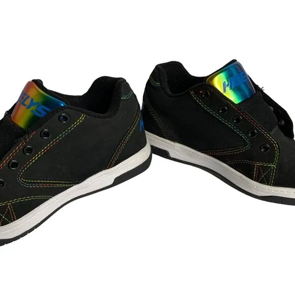 Heelys Propel 2.0 Wheeled Skate Shoes 4 Youth 5 Women Black Rainbow Foil 770844H