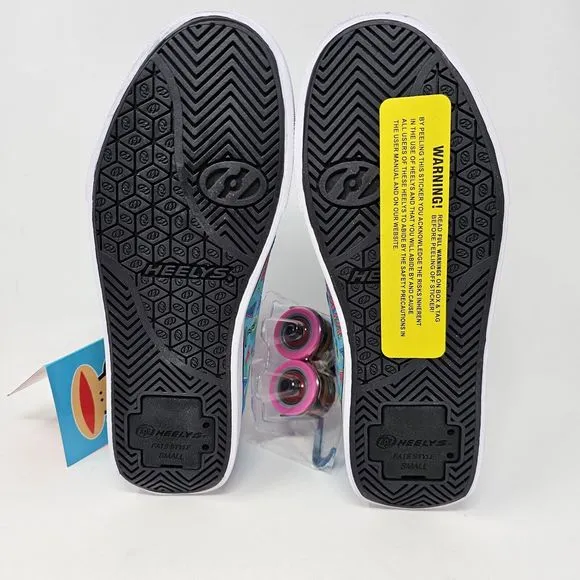 Heelys Shoes Youth 5 Womens 6 Skate Wheel Sneaker Paul Frank Pink Blue Pro 20