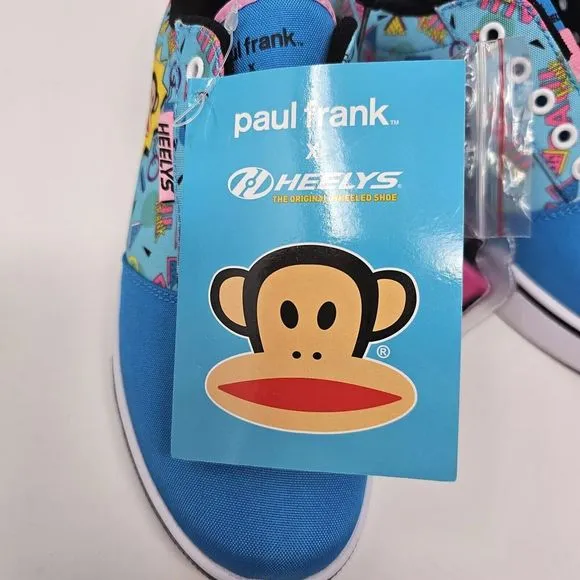 Heelys Shoes Youth 5 Womens 6 Skate Wheel Sneaker Paul Frank Pink Blue Pro 20