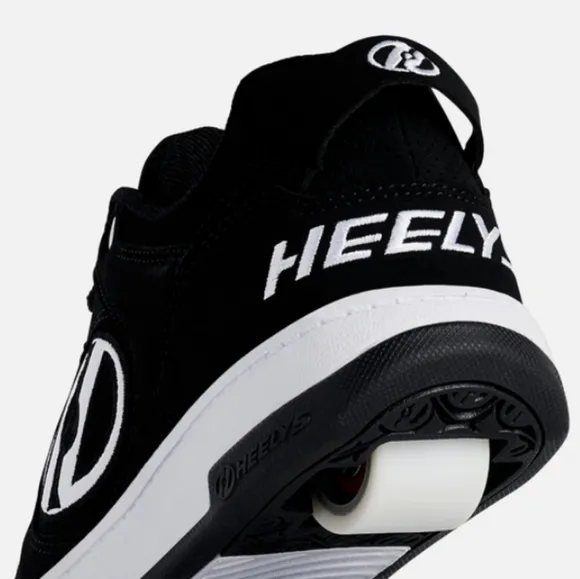 🆕HEELYS&quot; VOYAGER  BLACK &amp; WHITE SKATE SHOES