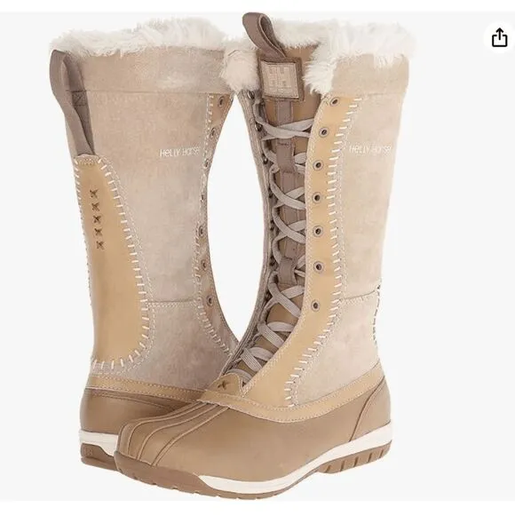 Helly Hansen Frogner 100% Leather Shearling-Lined Winter Boots, US 9.5