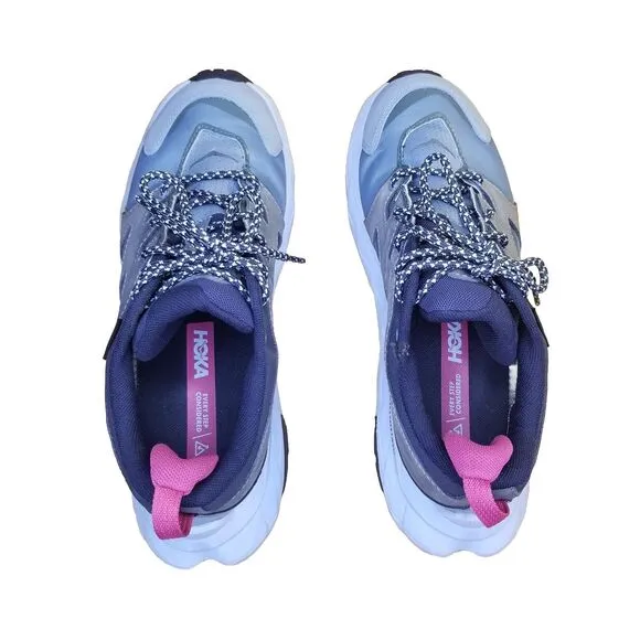 Hoka Anacapa Low GTX Women's 8 Blue Gray Trail Running Shoes Sneaker 1119373MSSS