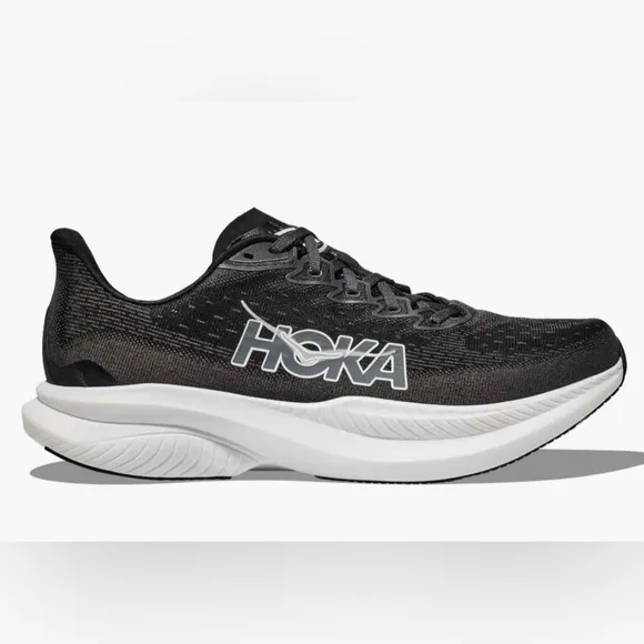 HOKA Mach 6 Men’s Everyday Running/Race, Black &amp; White Athletic Shoes👟 Size 10D
