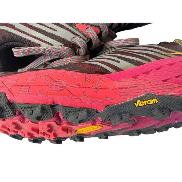 HOKA ONE ONE Speedgoat 4 Running Gym Shoes Pink Gray Women’s Size 6.5 MINT