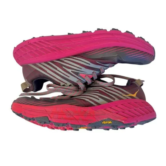 HOKA ONE ONE Speedgoat 4 Running Gym Shoes Pink Gray Women’s Size 6.5 MINT