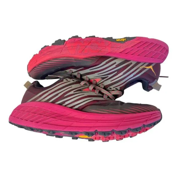 HOKA ONE ONE Speedgoat 4 Running Gym Shoes Pink Gray Women’s Size 6.5 MINT
