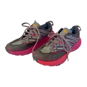 HOKA ONE ONE Speedgoat 4 Running Gym Shoes Pink Gray Women’s Size 6.5 MINT