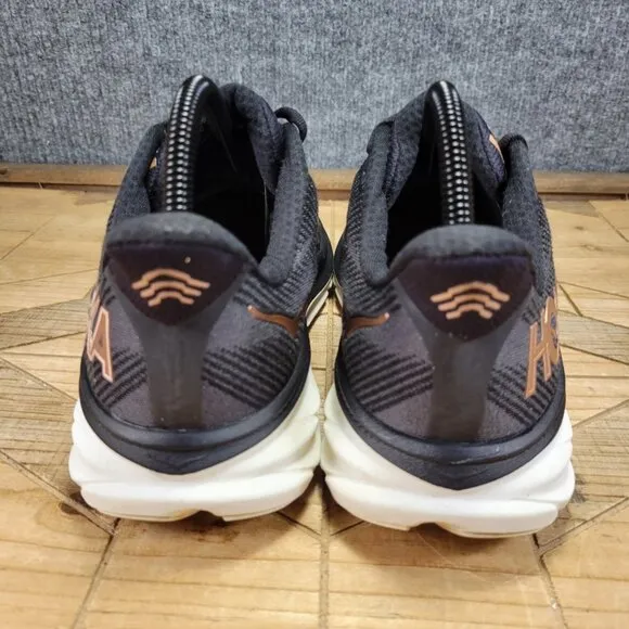 Hoka One One Womens Clifton 9 1127896 BRGL Black Running Shoes Sneaker Size 10 B