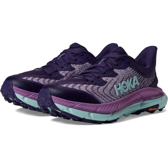 Hoka Shoes Mafate Speed 4 Night Sky Orchid Flower Sneakers