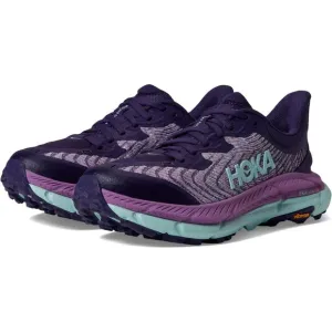 Hoka Shoes Mafate Speed 4 Night Sky Orchid Flower Sneakers