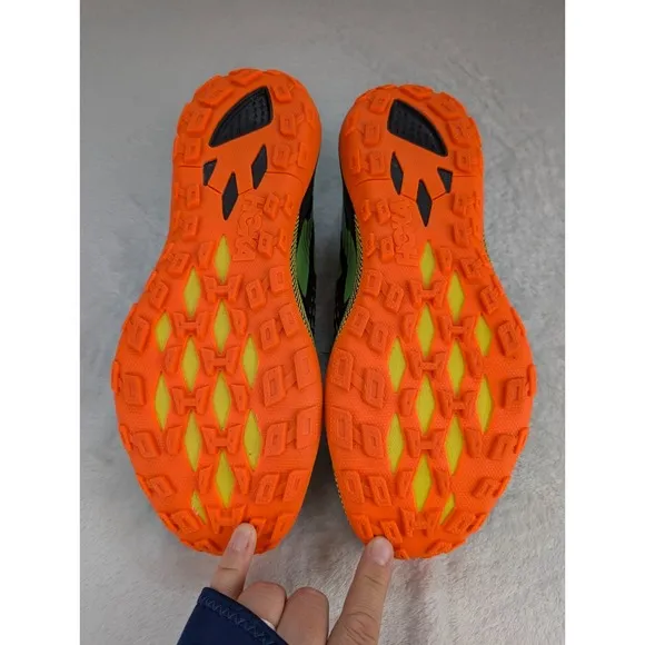 Hoka Speed Instinct 2 Trail Running Shoes Mens sz 11 Neon Green Black Orange NEW