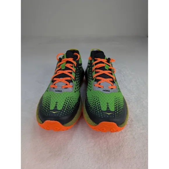 Hoka Speed Instinct 2 Trail Running Shoes Mens sz 11 Neon Green Black Orange NEW
