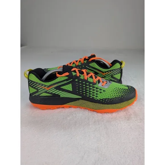 Hoka Speed Instinct 2 Trail Running Shoes Mens sz 11 Neon Green Black Orange NEW