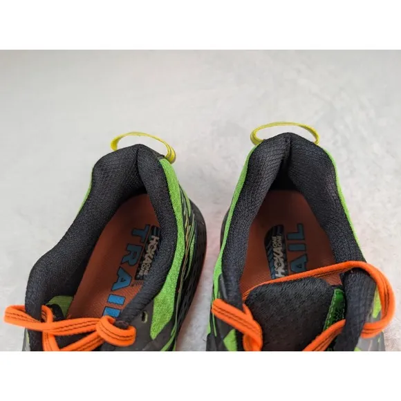 Hoka Speed Instinct 2 Trail Running Shoes Mens sz 11 Neon Green Black Orange NEW