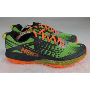 Hoka Speed Instinct 2 Trail Running Shoes Mens sz 11 Neon Green Black Orange NEW