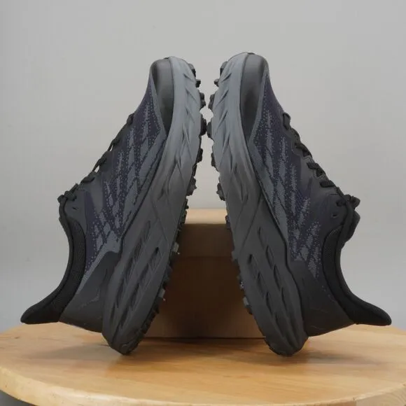 Hoka Speedgoat 5 GTX Spike Mens Size 9.5 D Shoes Black Hiking Trail Sneakers NEW