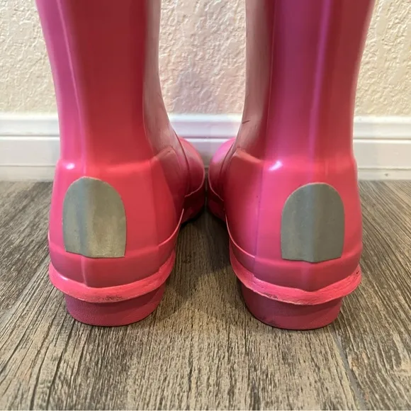 Hunter Original hot pink waterproof tall rain boots