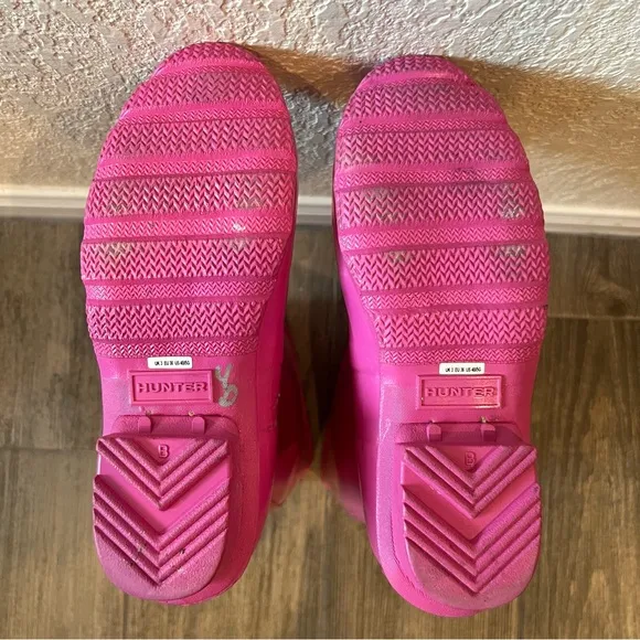 Hunter Original hot pink waterproof tall rain boots