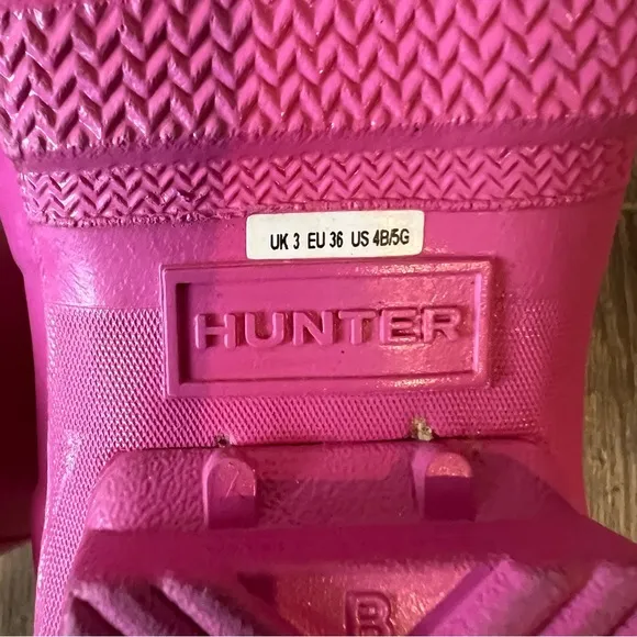 Hunter Original hot pink waterproof tall rain boots