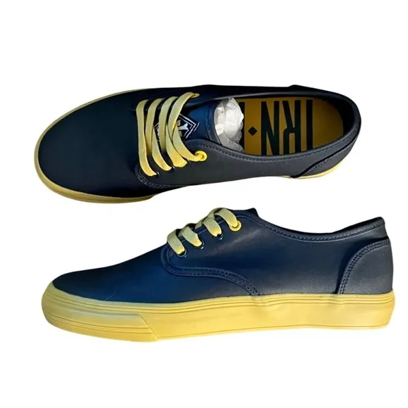 IRON FIST The Winston navy canvas lace up skate shoe deck shoe mens size 7 NWOB