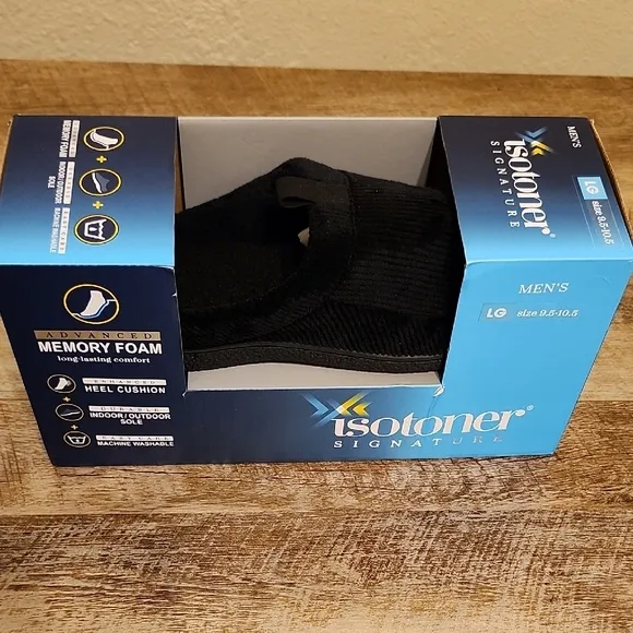 Isotoner Black Loafers Slip-Ons Comfortable Footwear