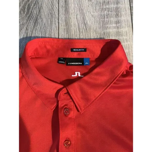 J Lindberg Golf Polo Shirt Men's Size XXL Red Hunter‎ Fieldsensor