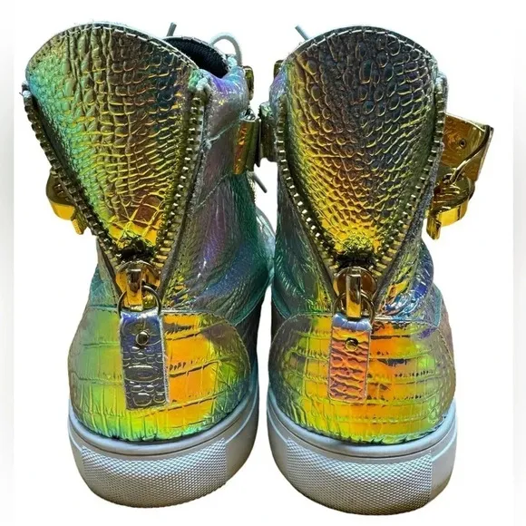J75 By Jump Zeus Metallic High Top Sneakers Size 10. Gym shoes. Collection fun