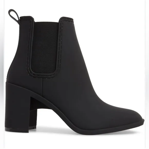 Jeffrey Campbell Hurricane Square Toe Block Heel Chelsea Boot Sz 10 Black