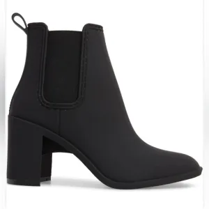 Jeffrey Campbell Hurricane Square Toe Block Heel Chelsea Boot Sz 10 Black