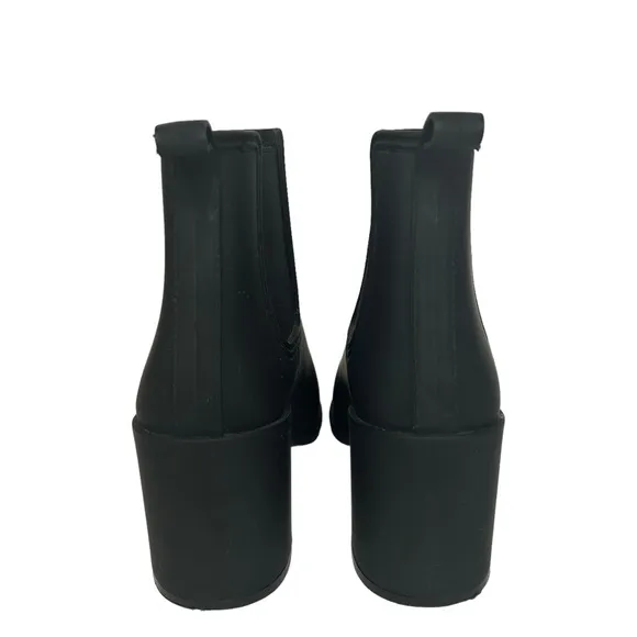 Jeffrey Campbell Hurricane Square Toe Block Heel Chelsea Boot Sz 10 Black