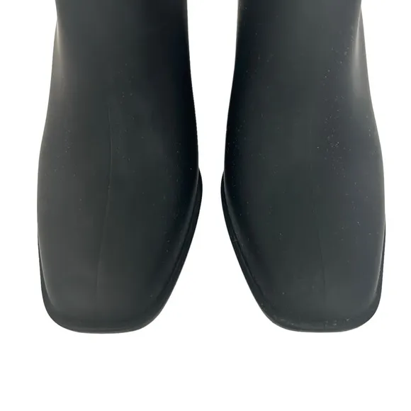 Jeffrey Campbell Hurricane Square Toe Block Heel Chelsea Boot Sz 10 Black