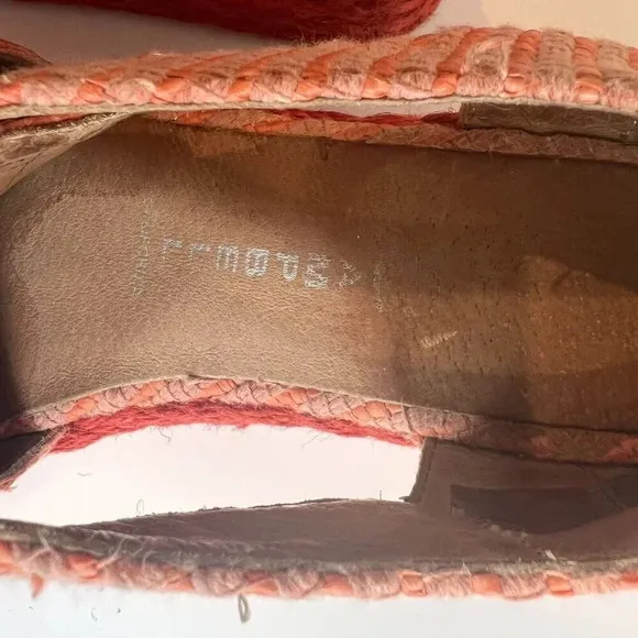 Jeffrey Campbell Tahiti Last Platform Clinton Raffia Oxford Tomato Size 8
